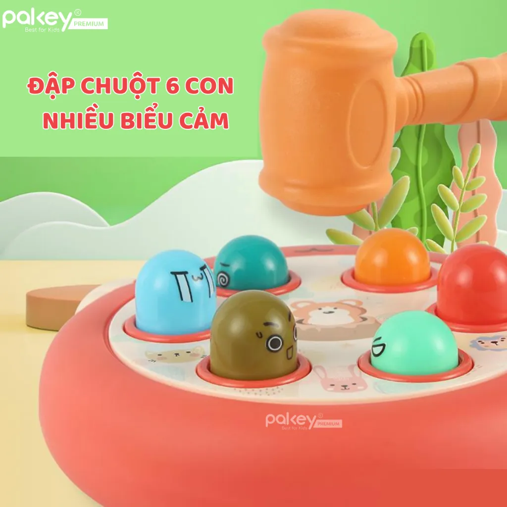 Ảnh Bộ Đồ Chơi Đập Chuột Pakey 6 Hình Thú Ngộ Nghĩnh Kích Thích Quan Sát & Phản Xạ Cho Bé 1