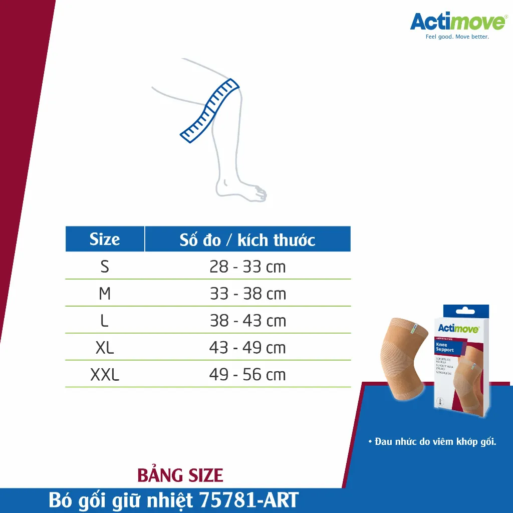 Ảnh Bó gối giữ nhiệt 75781-ART Actimove Knee Support 4