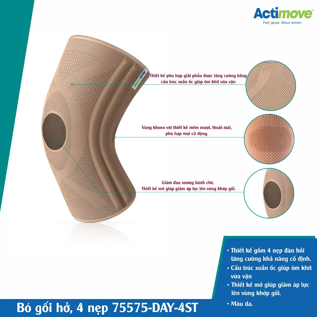 Ảnh Bó gối hở, 4 nẹp 75575-DAY-4ST Actimove Knee Support 2
