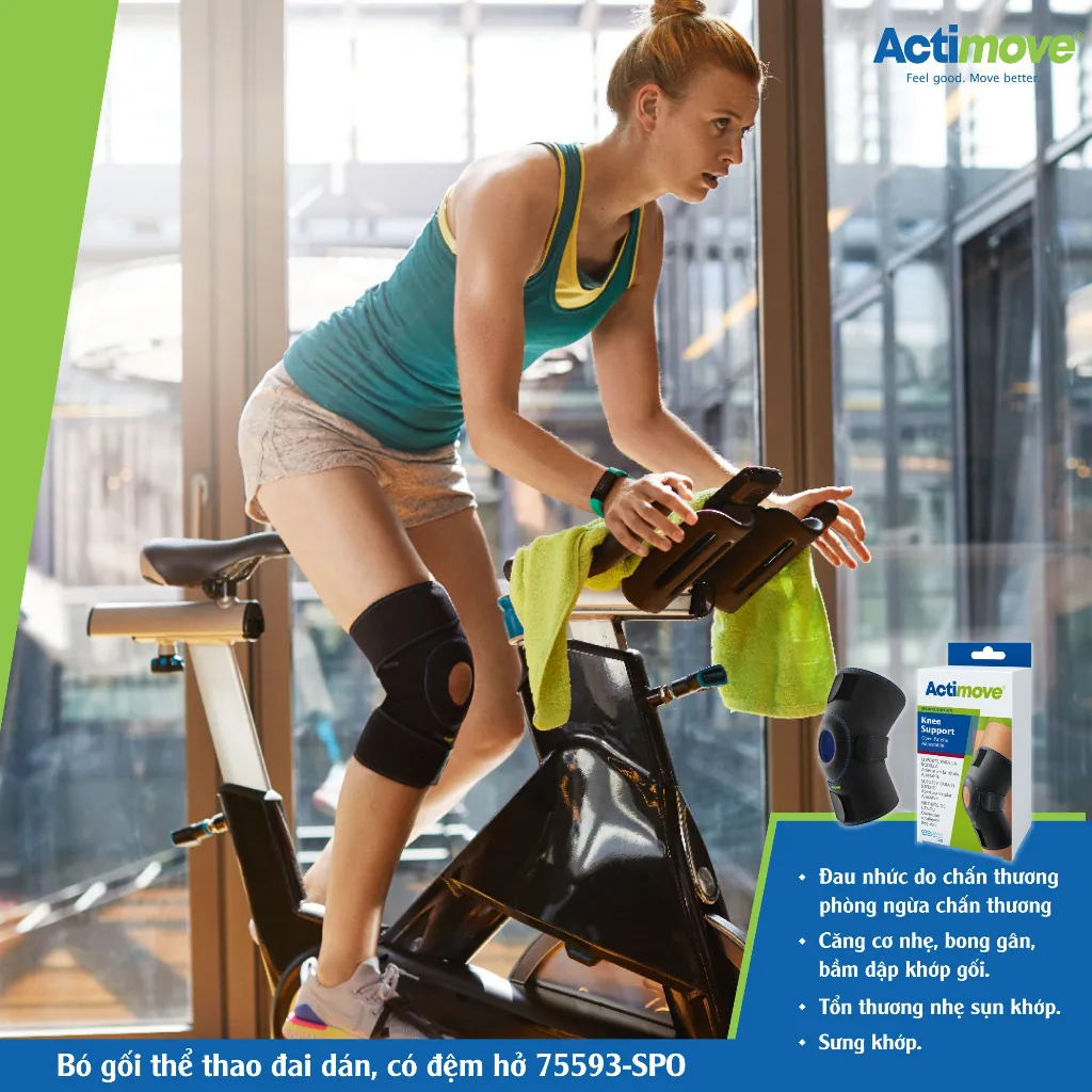 Ảnh Bó Gối Thể Thao Đai Dán, Có Đệm Hở 75593-SPO Actimove Knee Support 2