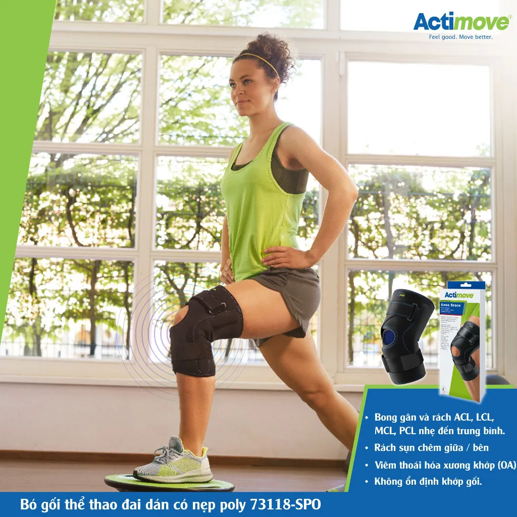 Ảnh Bó gối thể thao đai dán có nẹp poly 73118-SPO Actimove Knee Brace 1