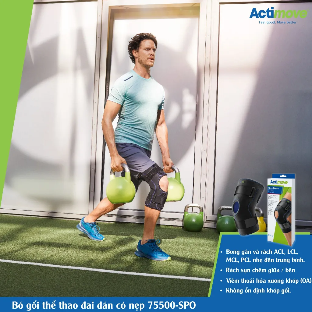 Ảnh Bó gối thể thao đai dán có nẹp 75500-SPO Actimove Knee Brace 1