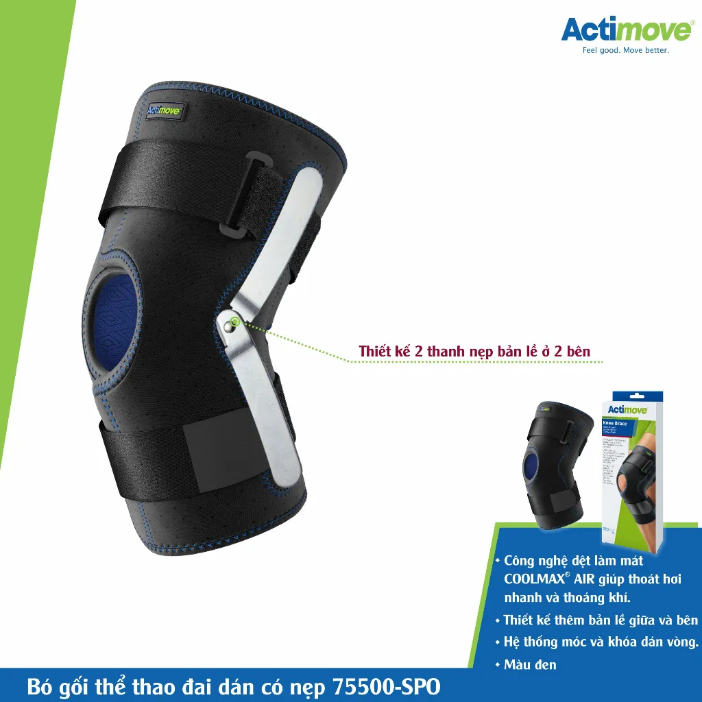 Ảnh Bó gối thể thao đai dán có nẹp 75500-SPO Actimove Knee Brace 3