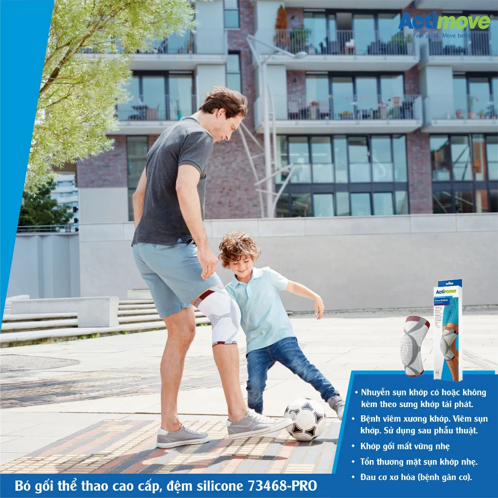 Ảnh Bó gối thể thao cao cấp, đệm silicone 73468-PRO Actimove GenuMotion 2