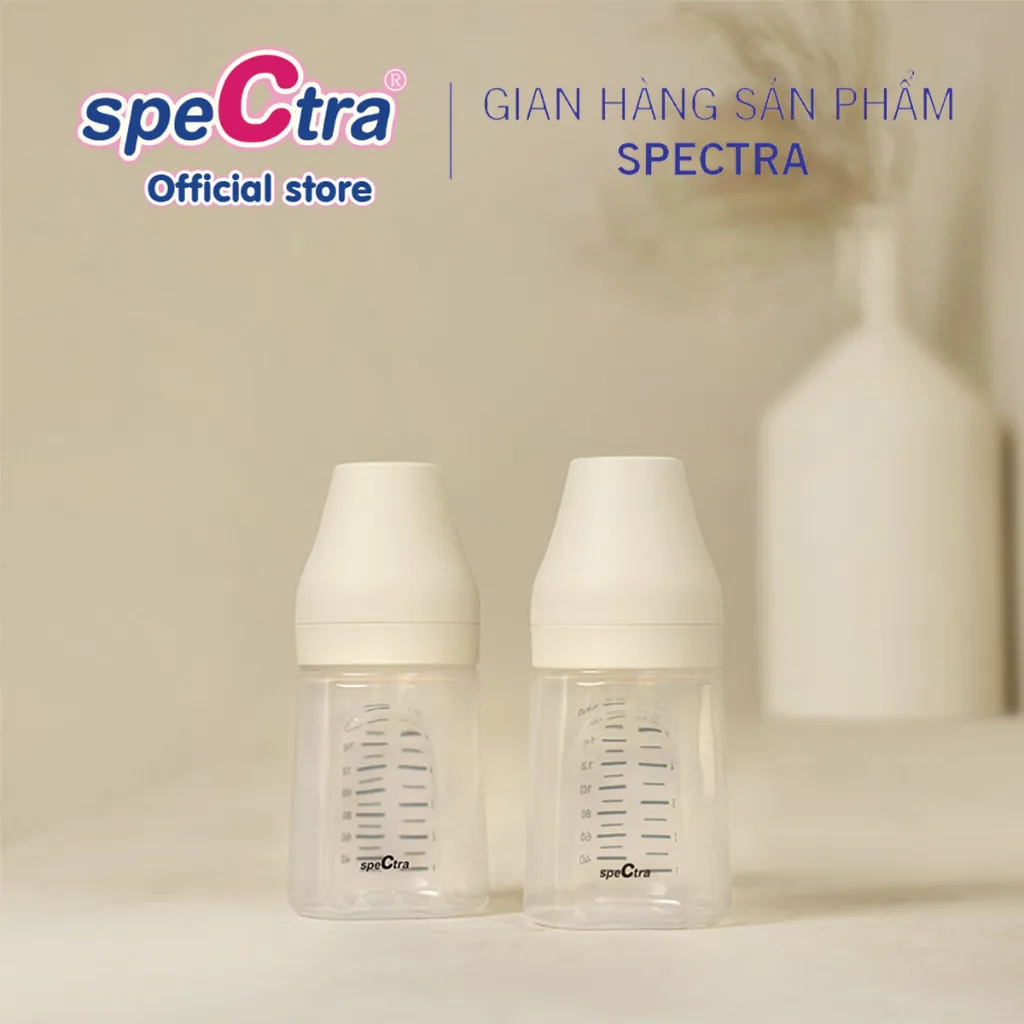 Ảnh Bộ Hai Bình Cổ Rộng PP Spectra 160ml Chính hãng Hàn Quốc 4