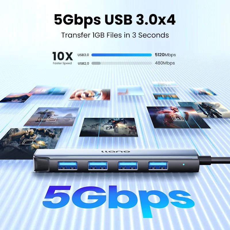 Đánh Giá HUB LLANO Chia 4 Cổng USB 3.0: Tốc Độ Cao, Đa Năng Chỉ 98K!