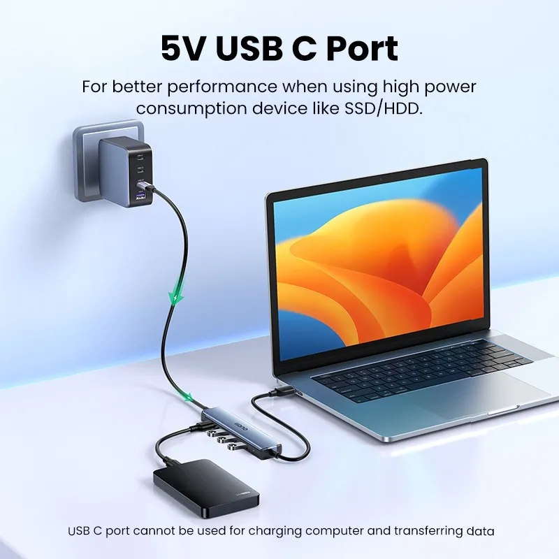Ảnh Bộ HUB LLANO chia 4 cổng USB 3.0 cho máy in/ chuột/ đèn flash HD 3