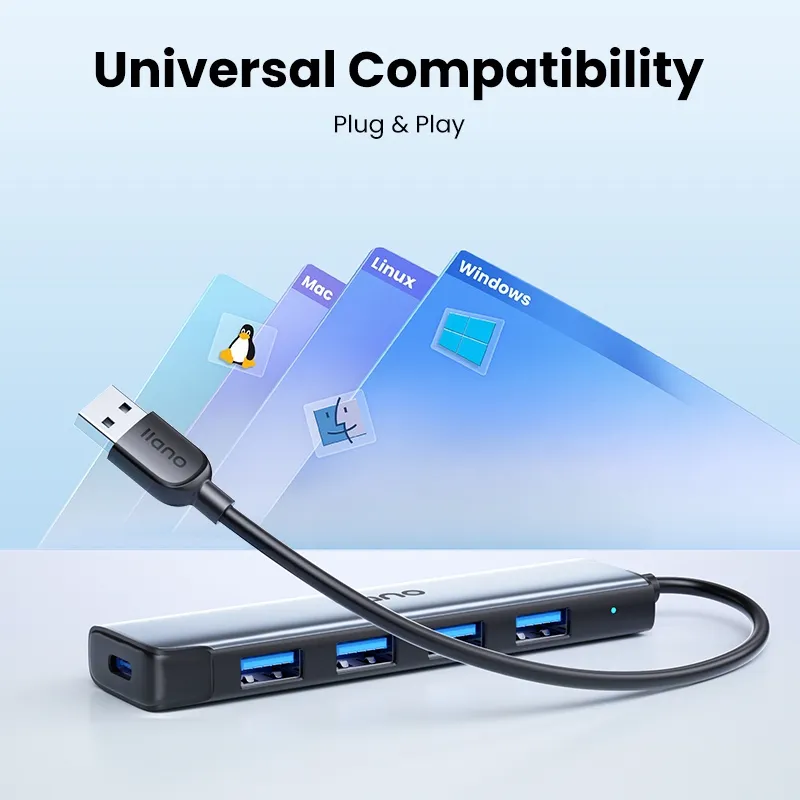 Ảnh Bộ HUB LLANO chia 4 cổng USB 3.0 cho máy in/ chuột/ đèn flash HD 4