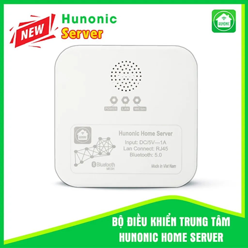 Ảnh Bộ Điều Khiển Trung Tâm Hunonic Home Server Plus, Bộ Điều Khiển Công Tắc Bluetooth Mesh - HNHSV 3