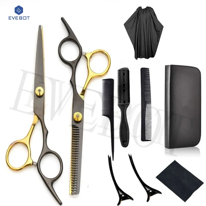 Ảnh Bộ kéo tóc EVEBOT 10 chiếc, để cắt tóc, làm tóc chuyên nghiệp, đánh bóng bề mặt, cắt tóc 1