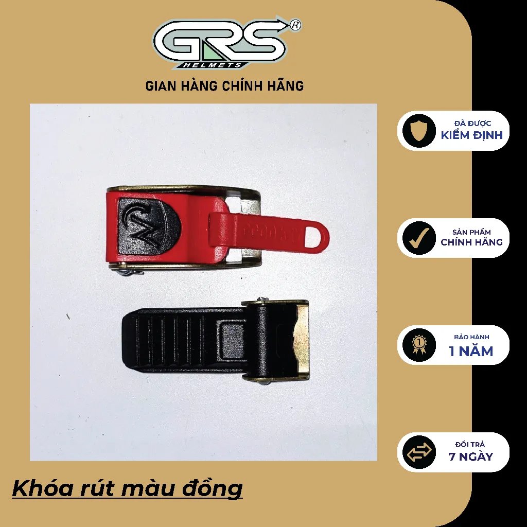 Ảnh Bộ khóa cài mũ bảo hiểm GRS đủ loại, có thể thay thế được cho tất cả các loại mũ nón bảo hiểm trên thị trường 3