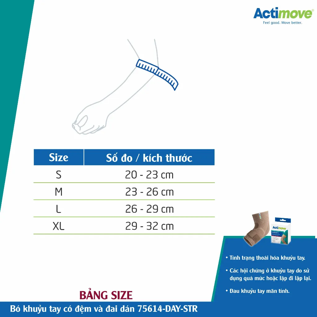 Ảnh Bó khuỷu tay có đệm và đai dán 75614-DAY-STR Actimove Elbow Support 4