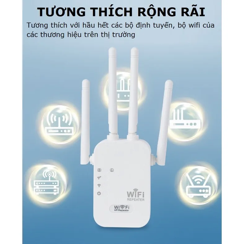 Ảnh Bộ kích sóng wifi 4 râu Gutek KS2 tốc độ 300mbps 1200mbps 2 cổng RJ45 cắm trực tiếp 3