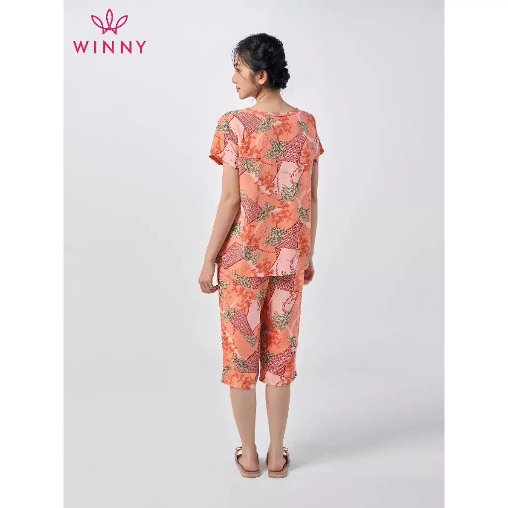 Ảnh Bộ mặc nhà cộc tay quần ngố Winny 2MNLA23034N 1