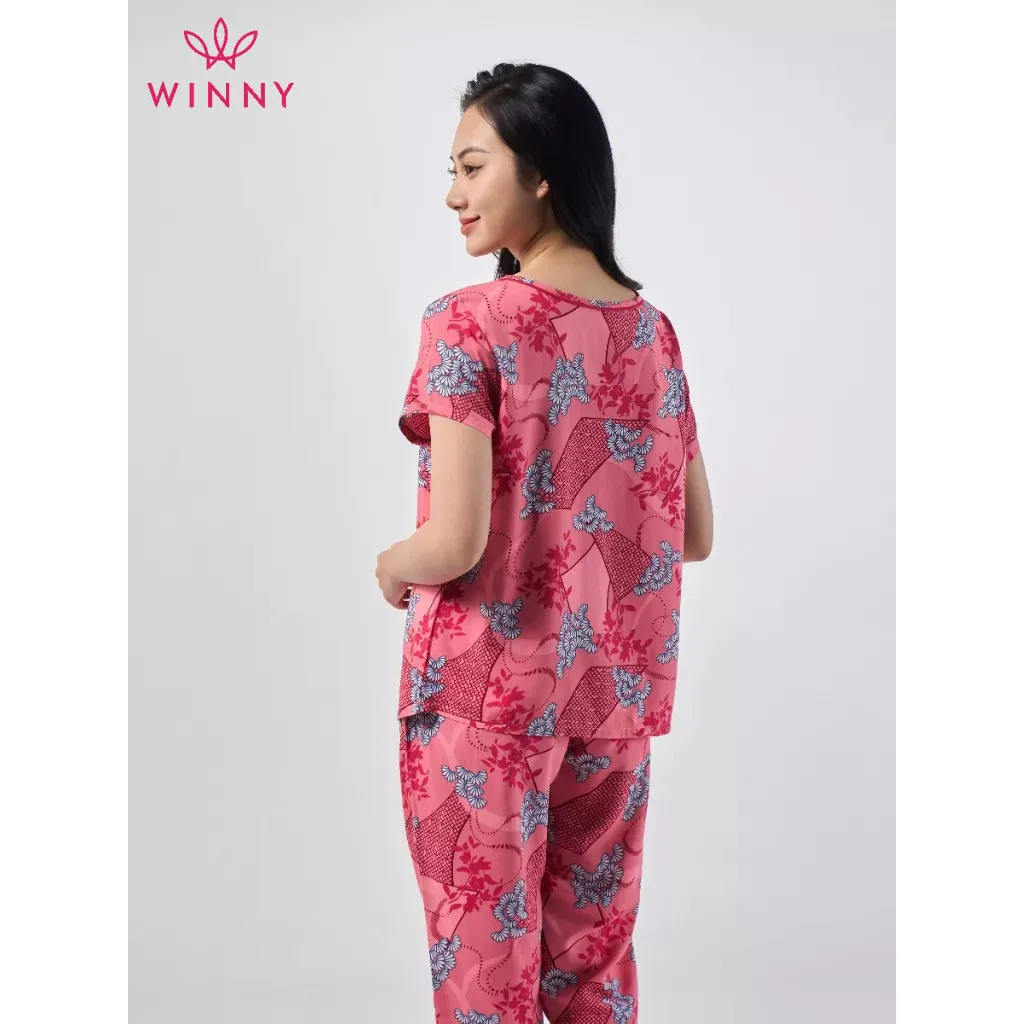Ảnh Bộ mặc nhà cộc tay quần ngố Winny 2MNLA23034N 4