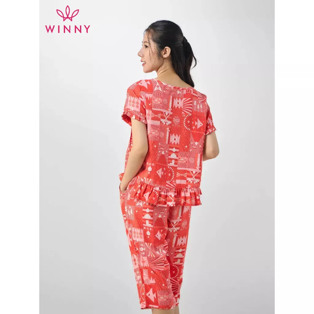 Ảnh Bộ mặc nhà cộc tay quần ngố Winny 2MNLA23042N 1