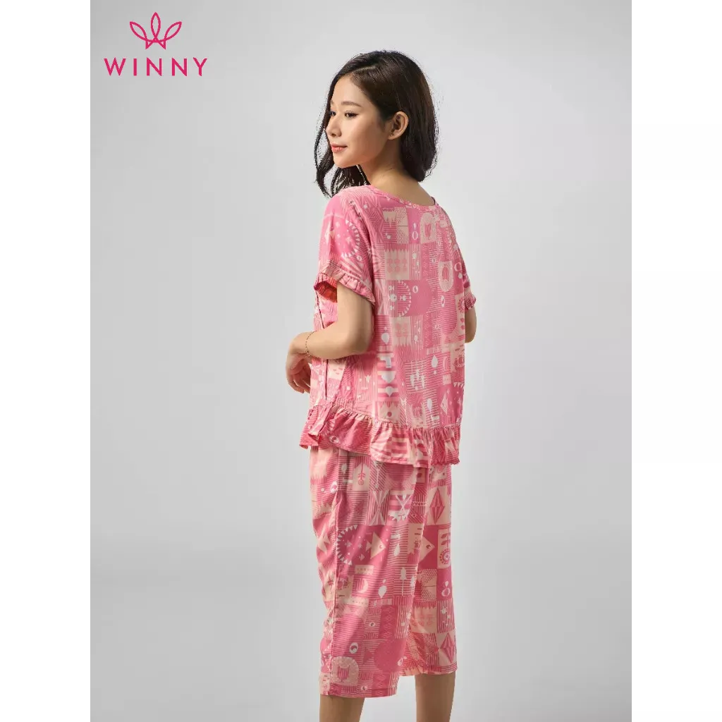 Ảnh Bộ mặc nhà cộc tay quần ngố Winny 2MNLA23042N 4