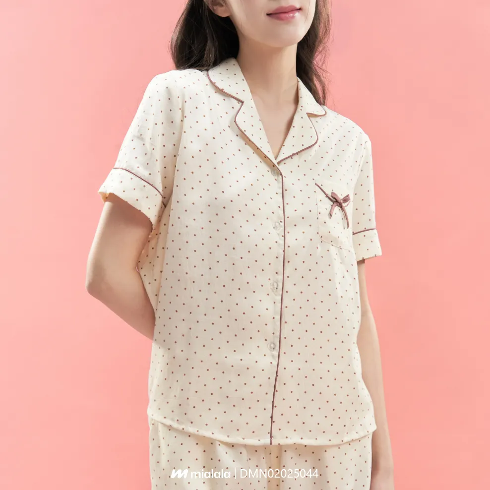 Ảnh Bộ mặc nhà thô mềm dáng pijama xinh xắn trẻ trung Mialala 5044 DMN02025044 2
