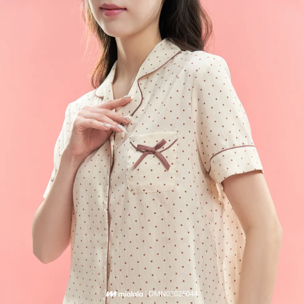 Ảnh Bộ mặc nhà thô mềm dáng pijama xinh xắn trẻ trung Mialala 5044 DMN02025044 4