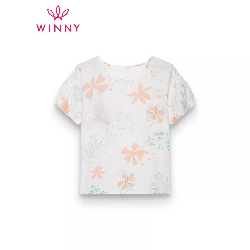 Ảnh Bộ Mặc Nhà WINNY Kiểu Tay Cộc Quần Đùi Chất Đũi Gân 1MNDG22225C 4