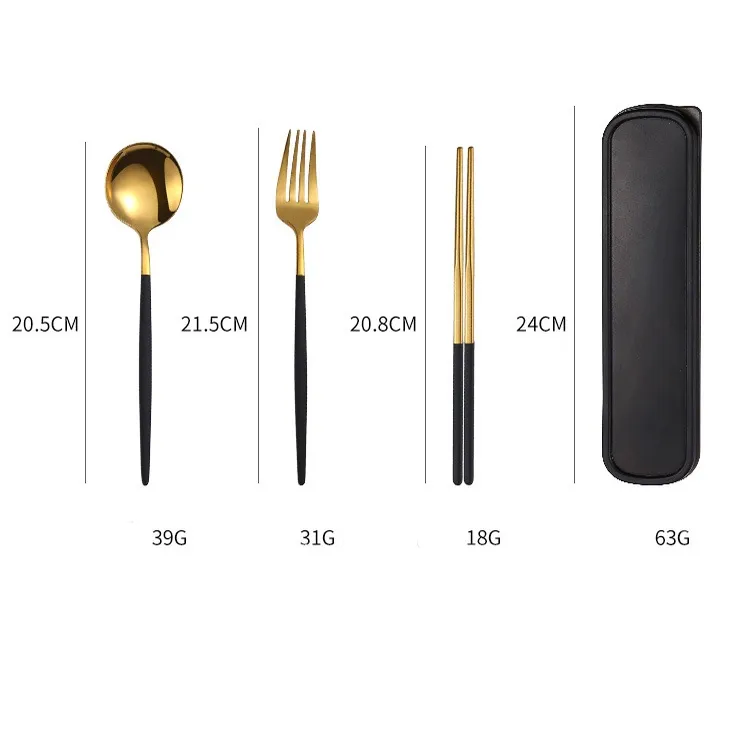 Ảnh Bộ Muỗng Đũa Nĩa Thìa Dĩa HOKU Inox 304 Cá Nhân, Văn Phòng Có Hộp Đựng Phủ Bóng Sang Trọng Tiện Lợi - BMD01 2