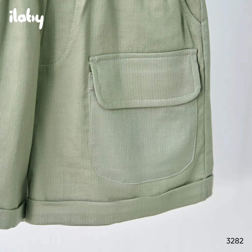 Ảnh Bộ đồ bé traiILABY  sơ mi ngắn tay họa tiết cá chất liệu cotton thoáng mát kèm quần short túi hộp [3282] 4