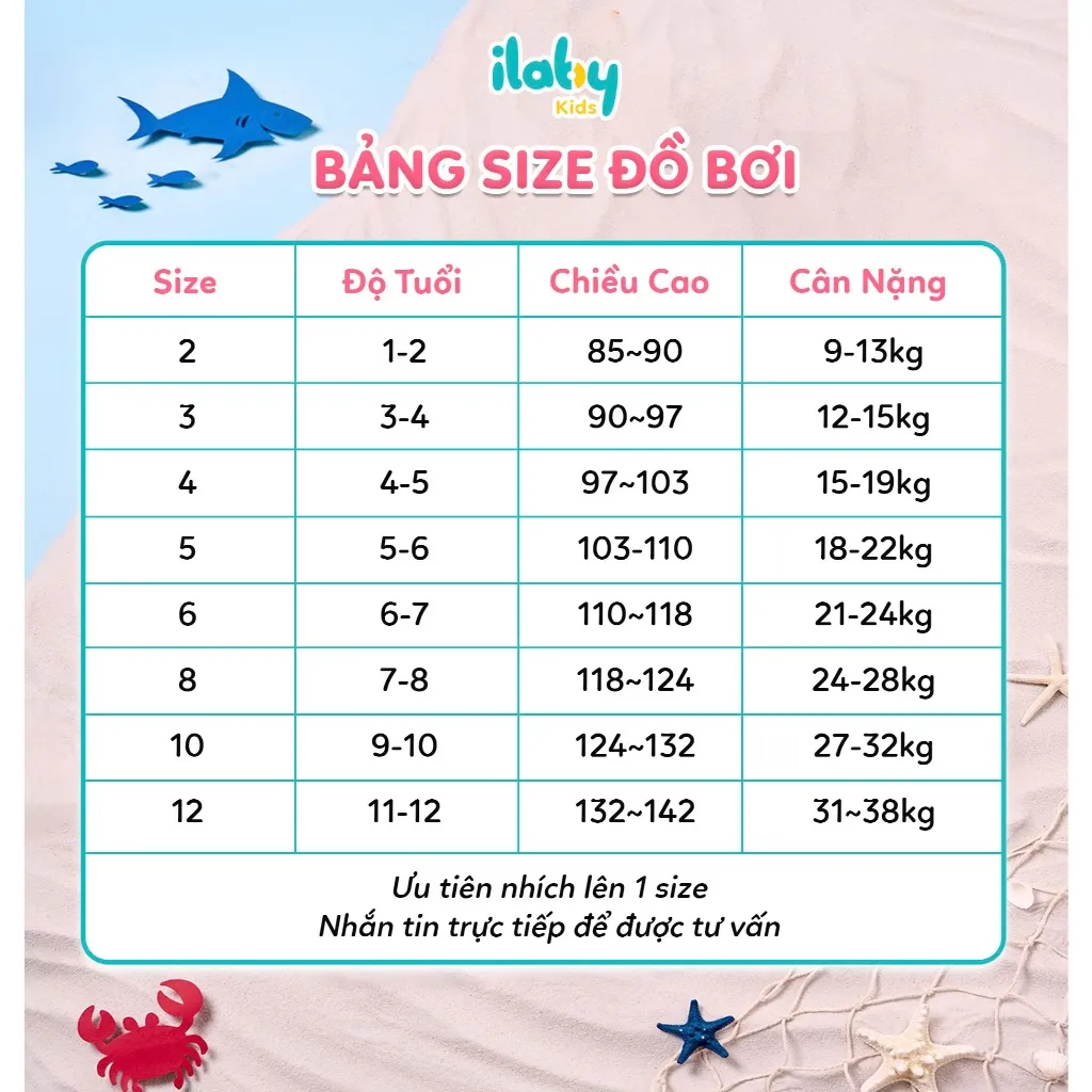 Ảnh Bộ đồ bơi cộc bé gái ILABY bộ bơi liền So Sweet chất liệu thun lạnh chống nước size đại từ 9-38kg [3147] 1