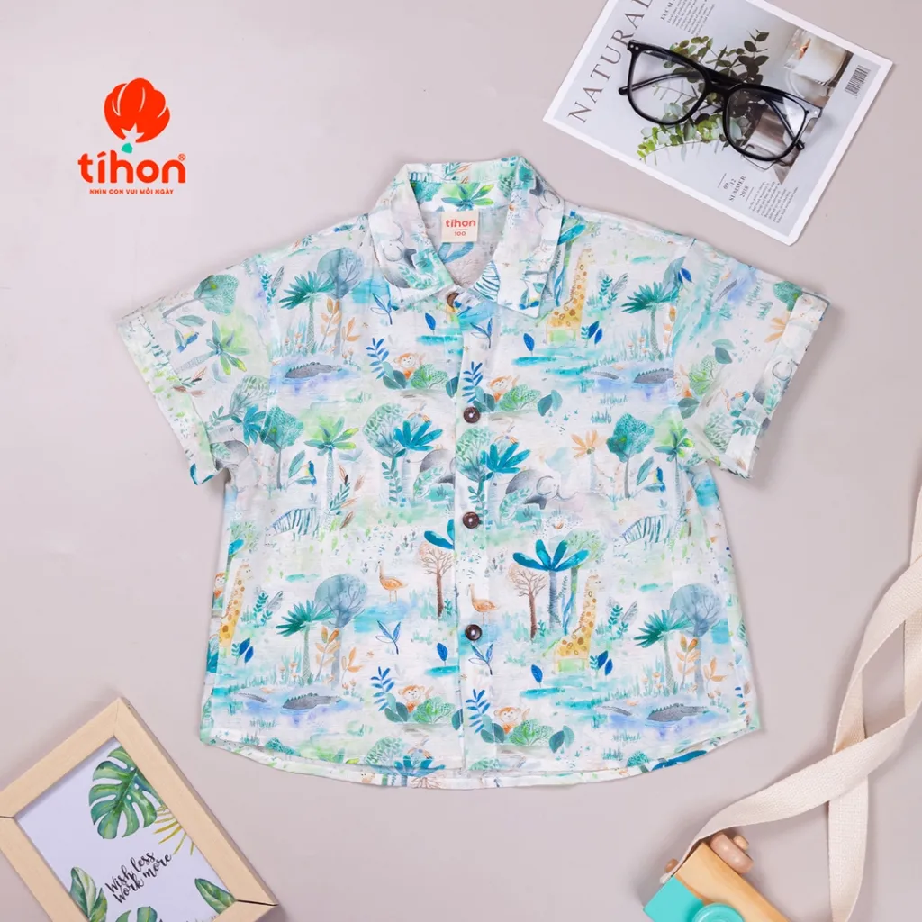 Ảnh Bộ đồ đi biển cho bé TIHON cực mát họa tiết siêu yêu cho trẻ VT0750686 ASM0750687 3