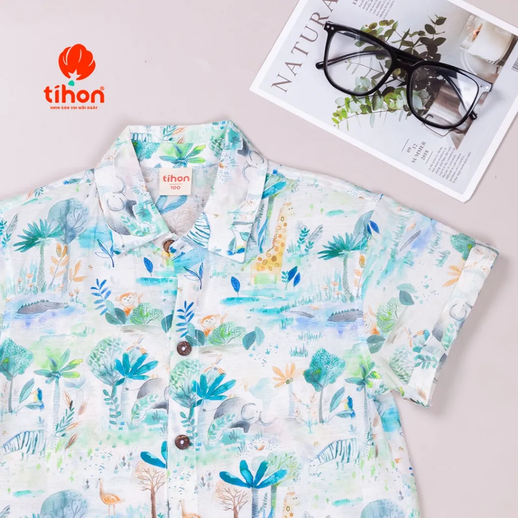 Ảnh Bộ đồ đi biển cho bé TIHON cực mát họa tiết siêu yêu cho trẻ VT0750686 ASM0750687 4