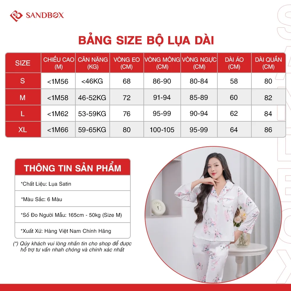Ảnh Bộ Đồ Ngủ Nữ Pijama Dài Tay Lụa Latin Cao Cấp Họa Tiết Nhẹ Nhàng, Sang Trọng BPD23012-2 2