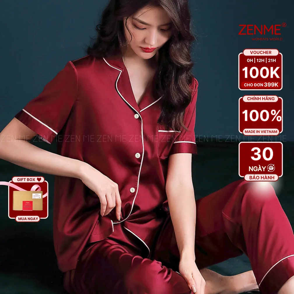 Review Bộ Đồ Ngủ Pijama Lụa Latin ZENME Cao Cấp PJD0322: Mềm Mịn, Thoáng Mát