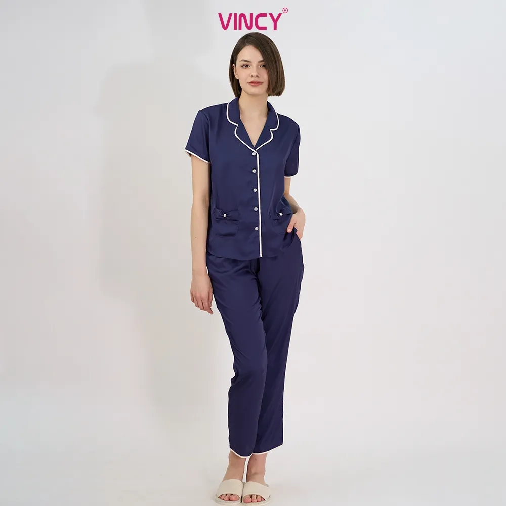 Ảnh Bộ Đồ Satin Dài Nữ Vincy BSD034W11 1