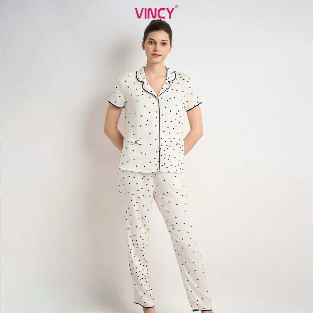 Ảnh Bộ Đồ Satin Dài Nữ Vincy BSD034W11 4