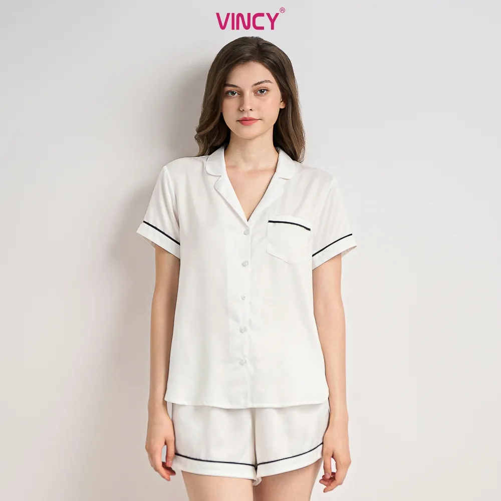 Ảnh Bộ Đồ Shorts Vải Satin Vincy BSS102W21 2
