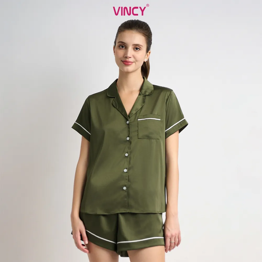 Ảnh Bộ Đồ Shorts Vải Satin Vincy BSS102W21 3
