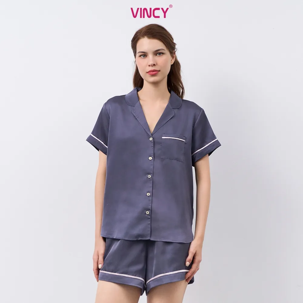 Ảnh Bộ Đồ Shorts Vải Satin Vincy BSS108W22 3