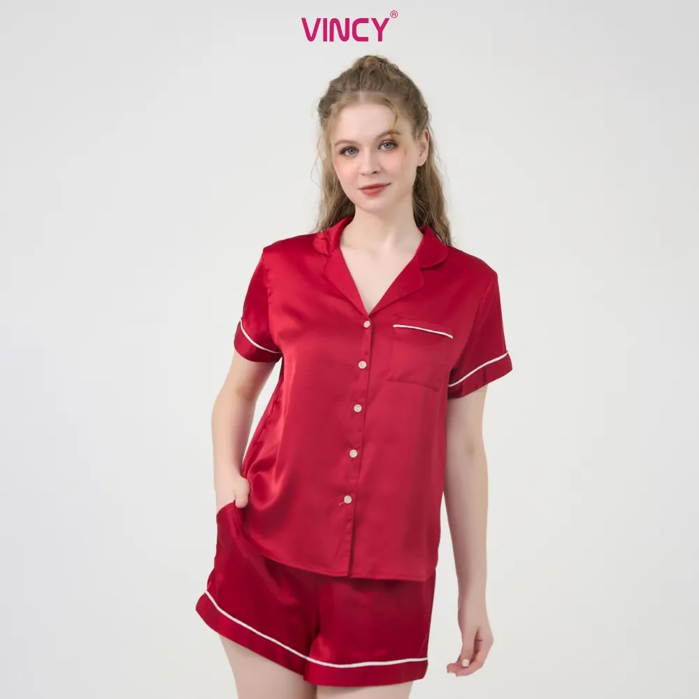 Ảnh Bộ Đồ Shorts Vải Satin Vincy BSS108W22 4