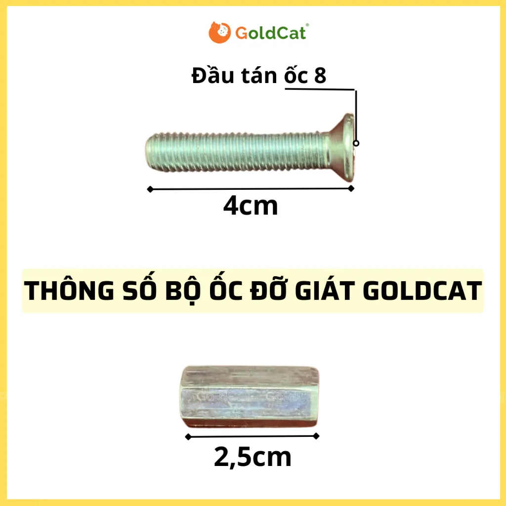 Ảnh Bộ Ốc Đỡ Giát Cũi GOLDCAT Chất Liệu Sắt Không Gỉ Nâng Đỡ Giát Giường Nằm Và Bộ Ốc Gắn Cũi Giúp Cố Định Các Thanh Cũi 3