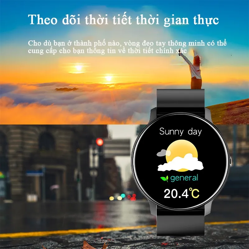Ảnh Bộ đồng hồ thông minh LIGE giám sát nhịp tim & huyết áp cho nam 4