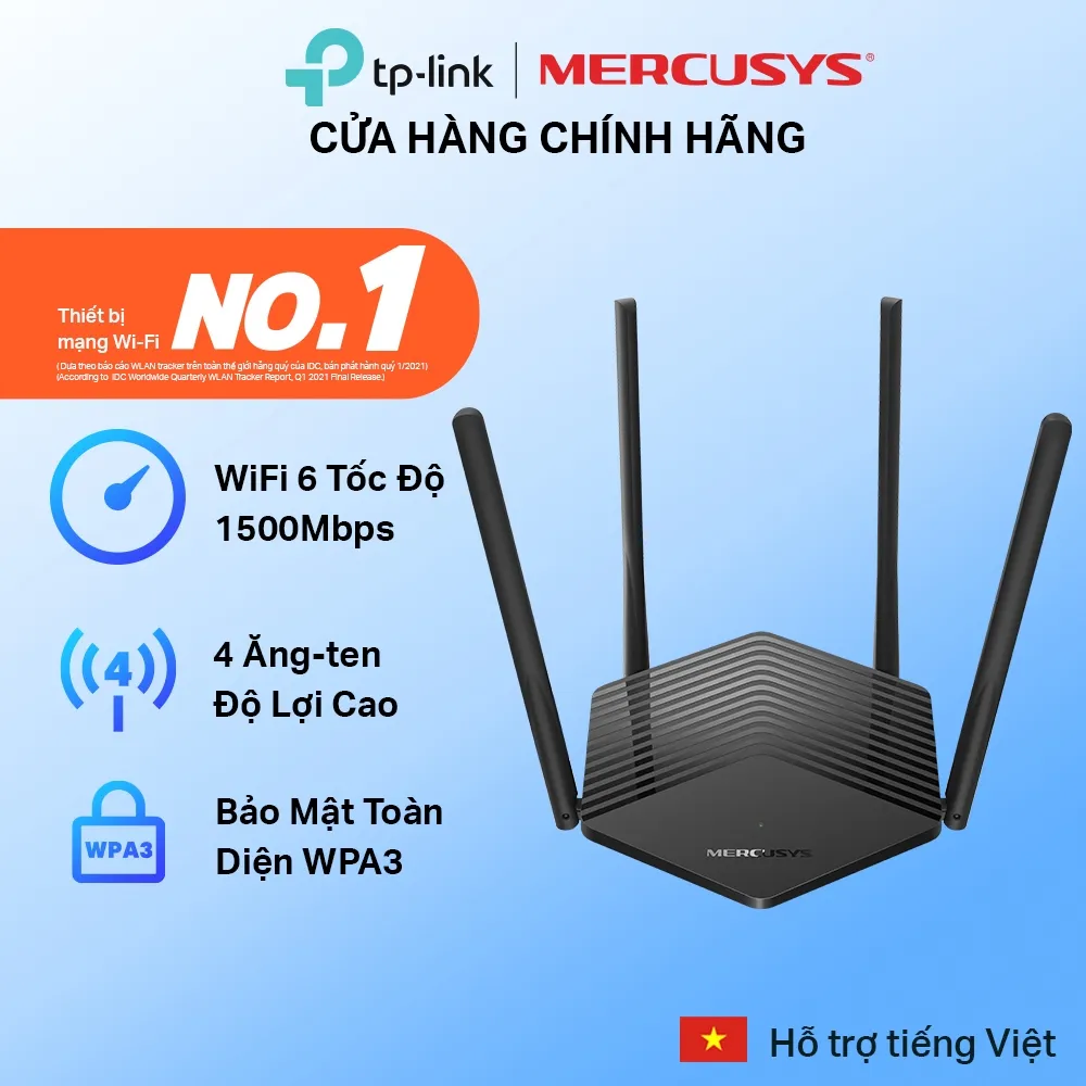 Ảnh Bộ Phát Wifi 6 Mercusys MR60X / MR62X Chuẩn AX Tốc Độ 1500Mbps 1