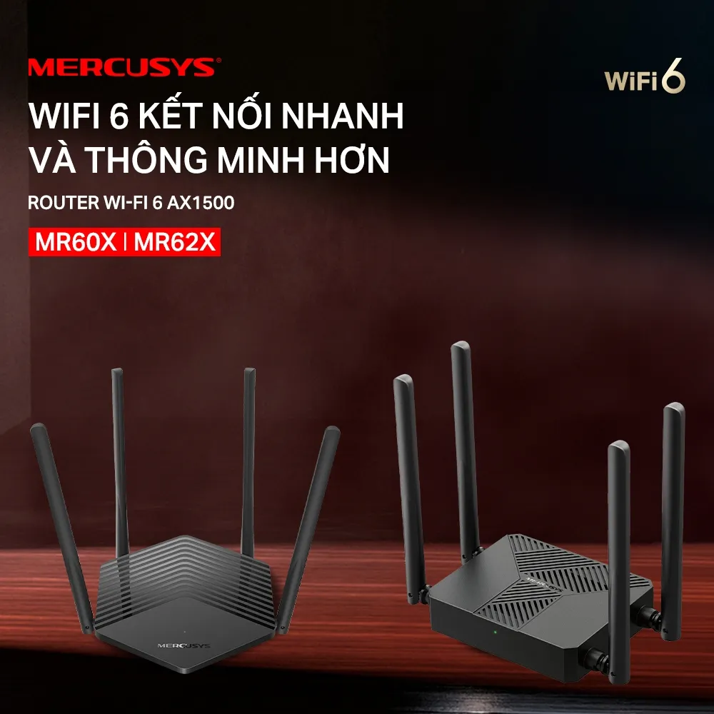 Ảnh Bộ Phát Wifi 6 Mercusys MR60X / MR62X Chuẩn AX Tốc Độ 1500Mbps 2