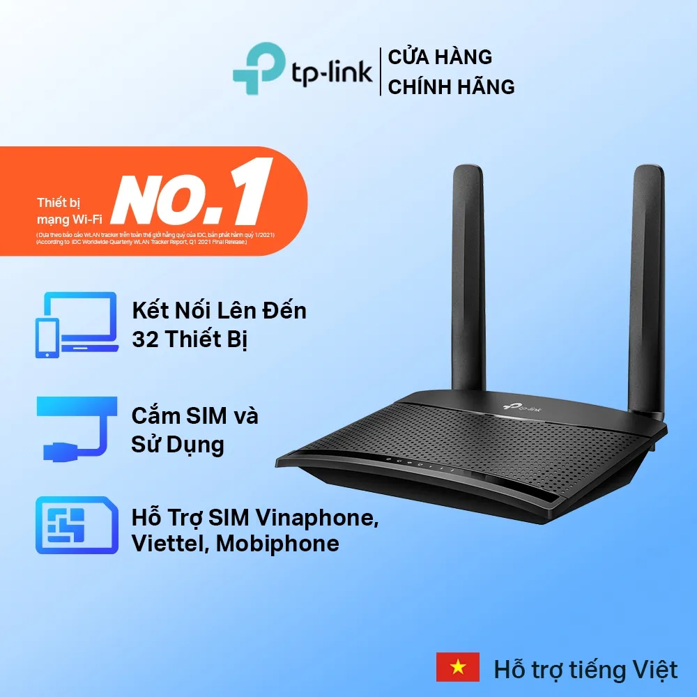 Bộ Phát Wifi 4G TP-Link TL-MR100/MR105 - Internet Di Động Tốc Độ Cao