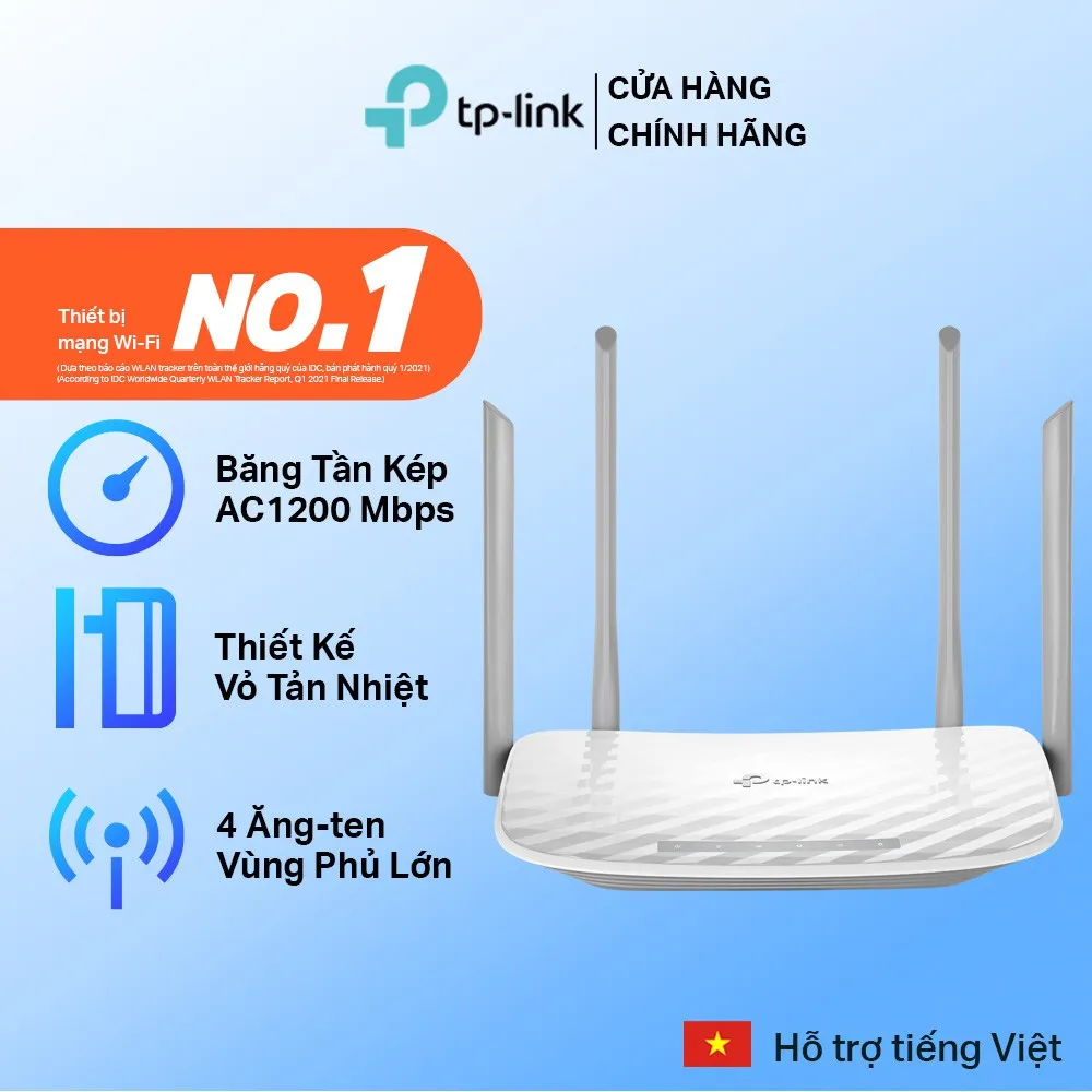 Ảnh Bộ Phát Wifi TP-Link Archer C50 Chuẩn AC 1200Mbps 1