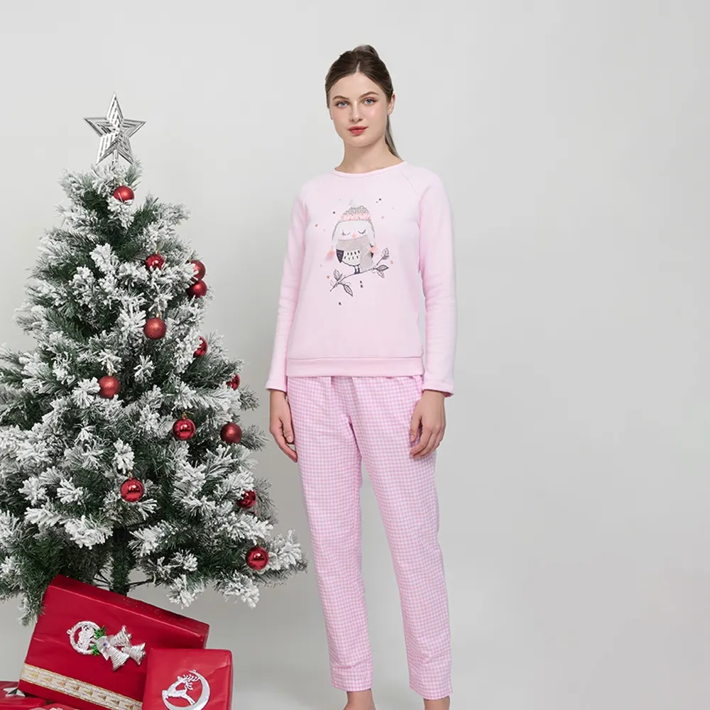 Ảnh BỘ PHỐI QUẦN KATE VỚI ÁO NỈ DÀI TAY IN HÌNH CHO NOEL BTD042W91 1