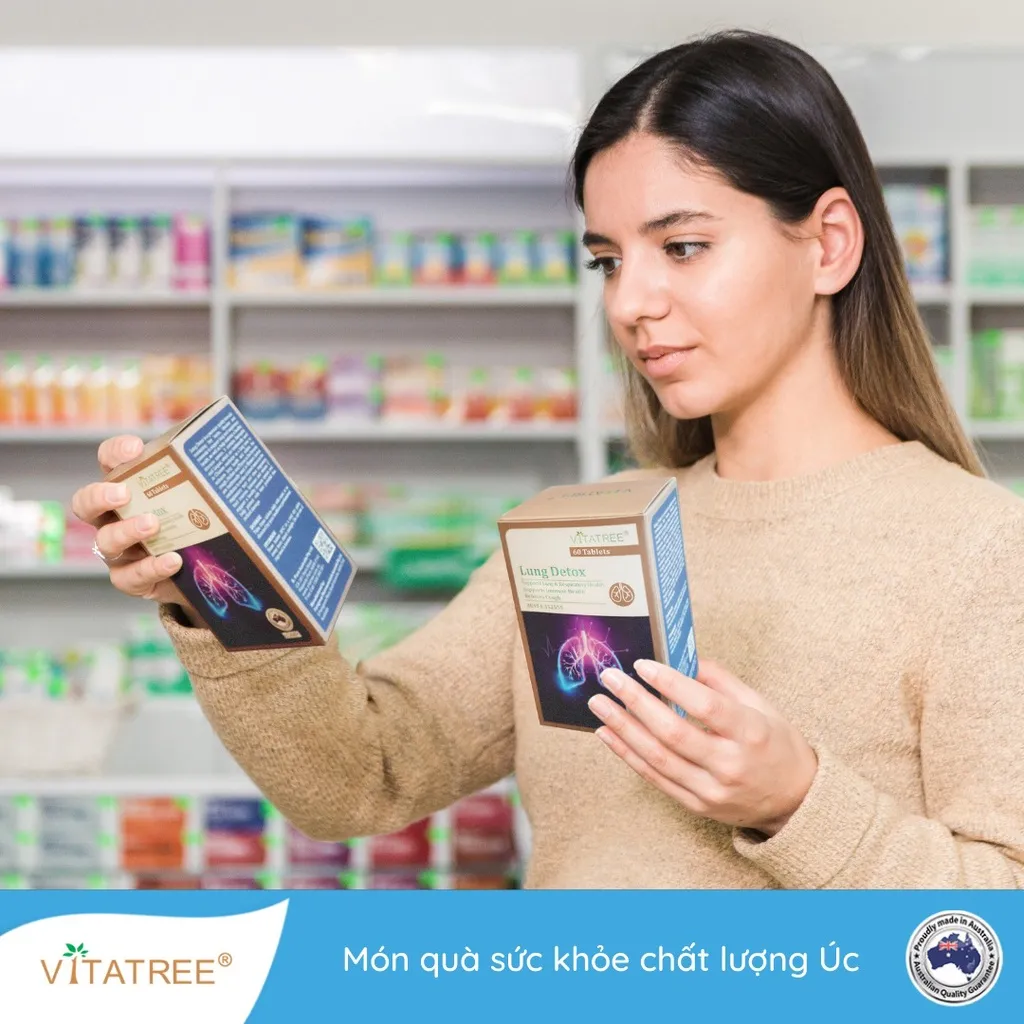 Ảnh Bổ Phổi Úc Vitatree Lung Detox 60 viên Giúp cải thiện các chức năng của Phổi, tăng cường miễn dịch Extaste 4