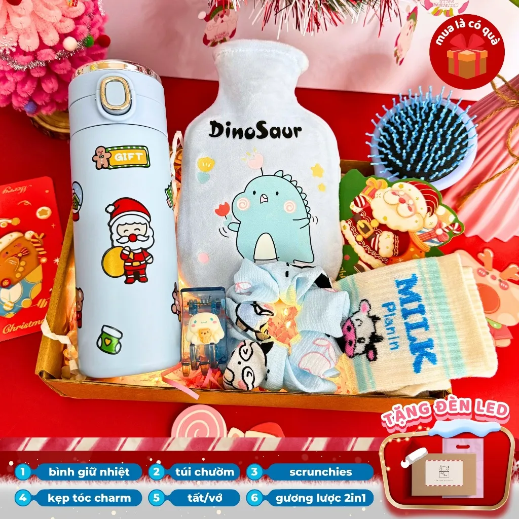 Ảnh Bộ quà tặng bạn gái túi chườm bụng đa năng 350ml LABOON kèm bình giữ nhiệt và phụ kiện siêu xinh 2