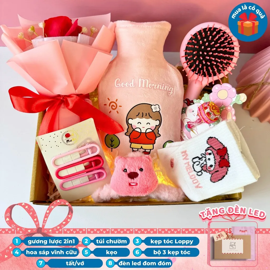 Ảnh Bộ quà tặng túi chườm bụng nóng lạnh ngày dâu Laboon, phiên bản gift box tâm lý 350ml 2