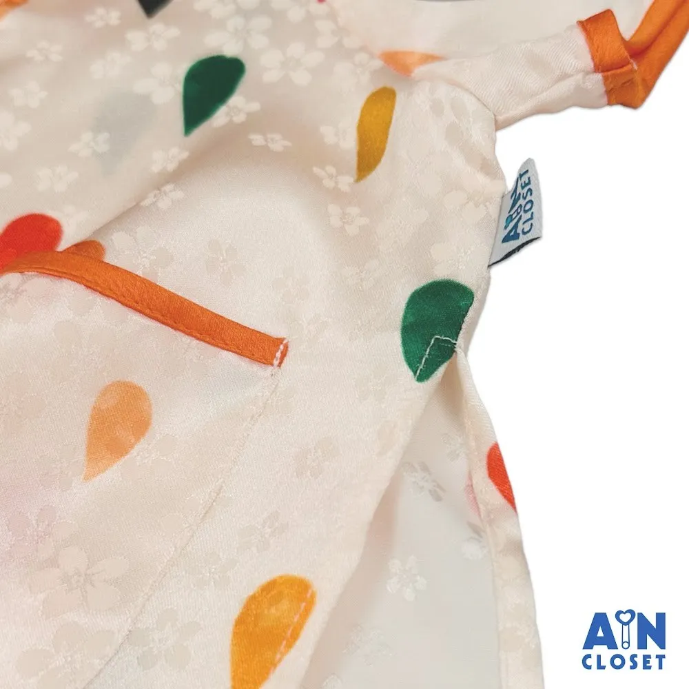 Ảnh Bộ quần áo Bà Ba Lửng bé gái họa tiết Giọt Nước Lụa Cam - AICDBGACDCCH - AIN Closet 2
