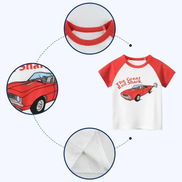 Ảnh Bộ quần áo bé trai cộc tay mùa hè hàn quốc thời trang cho trẻ em 2 đến 8 tuổi SKIDS 3