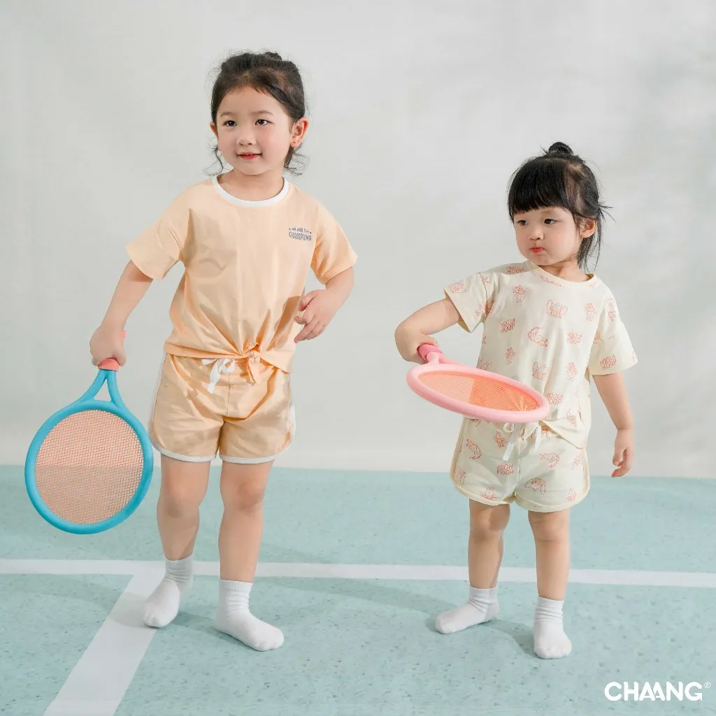 Ảnh Bộ quần áo cộc nơ bụng dáng ngắn Olympia cho bé gái 1